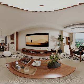 中古风客厅全景