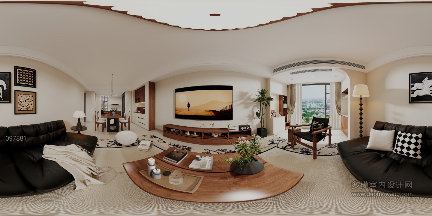 中古风客厅全景