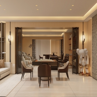 现代负一楼棋牌室