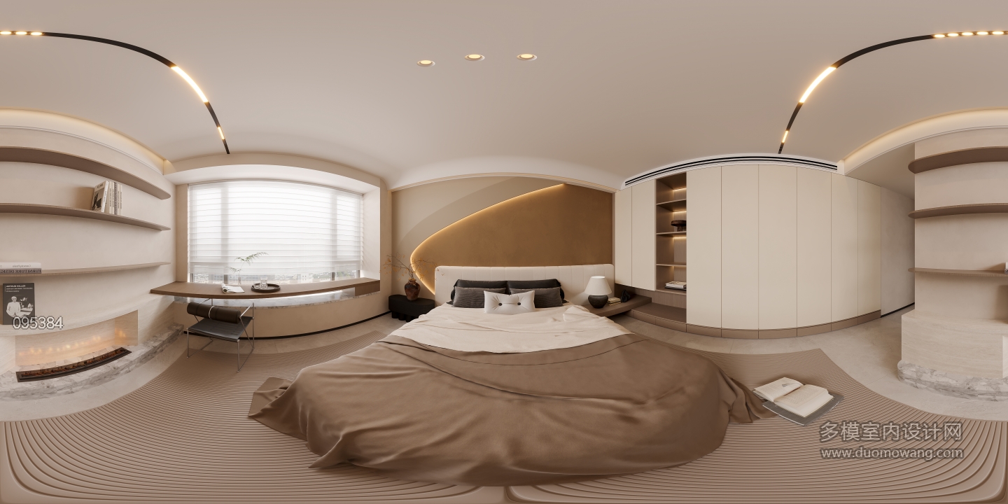 现代主卧全景