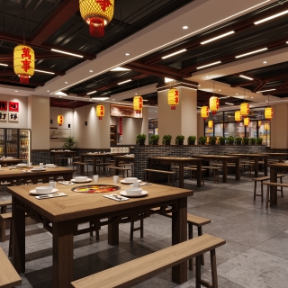 现代火锅店特写C