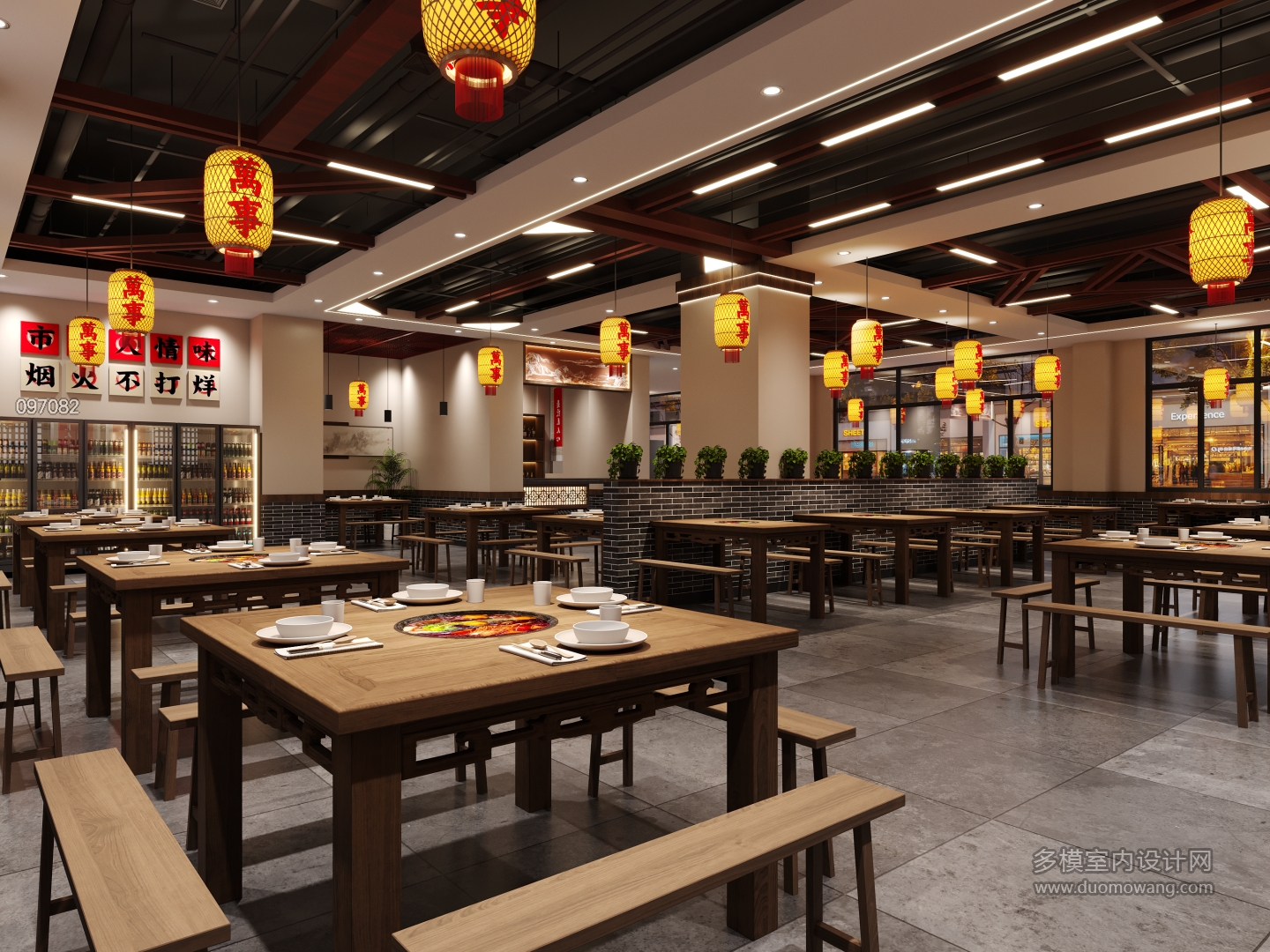 现代火锅店特写C