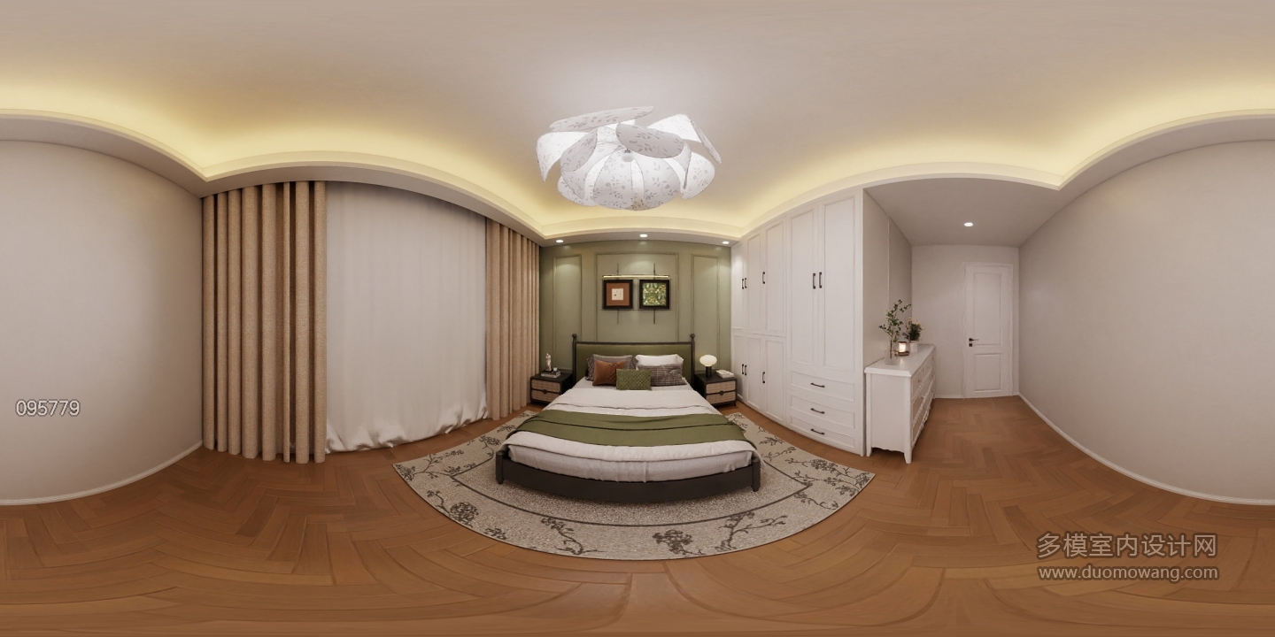 美式田园主卧室