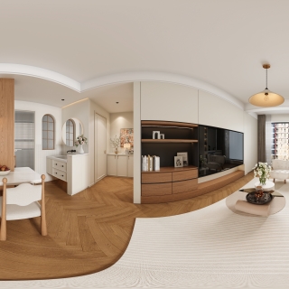 现代客餐厅全景