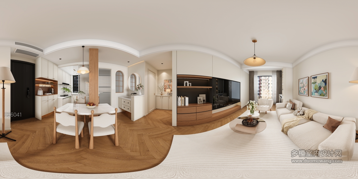 现代客餐厅全景