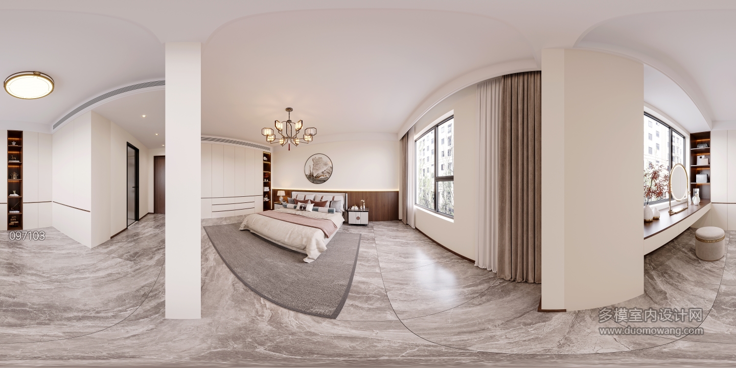 新中式2f主卧360