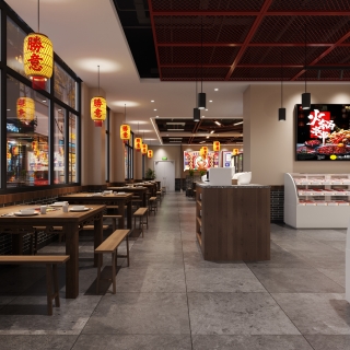 现代火锅店特写A