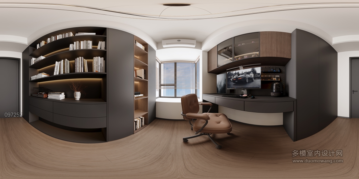 意式极简多功能房全景