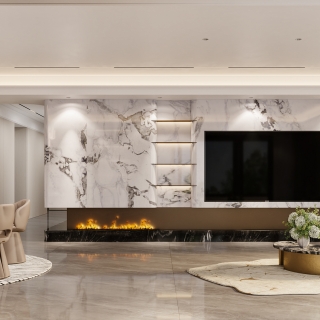 意式轻奢电视墙