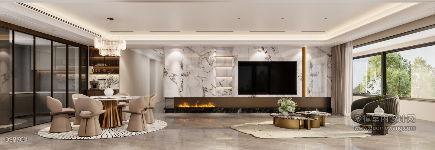 意式轻奢电视墙