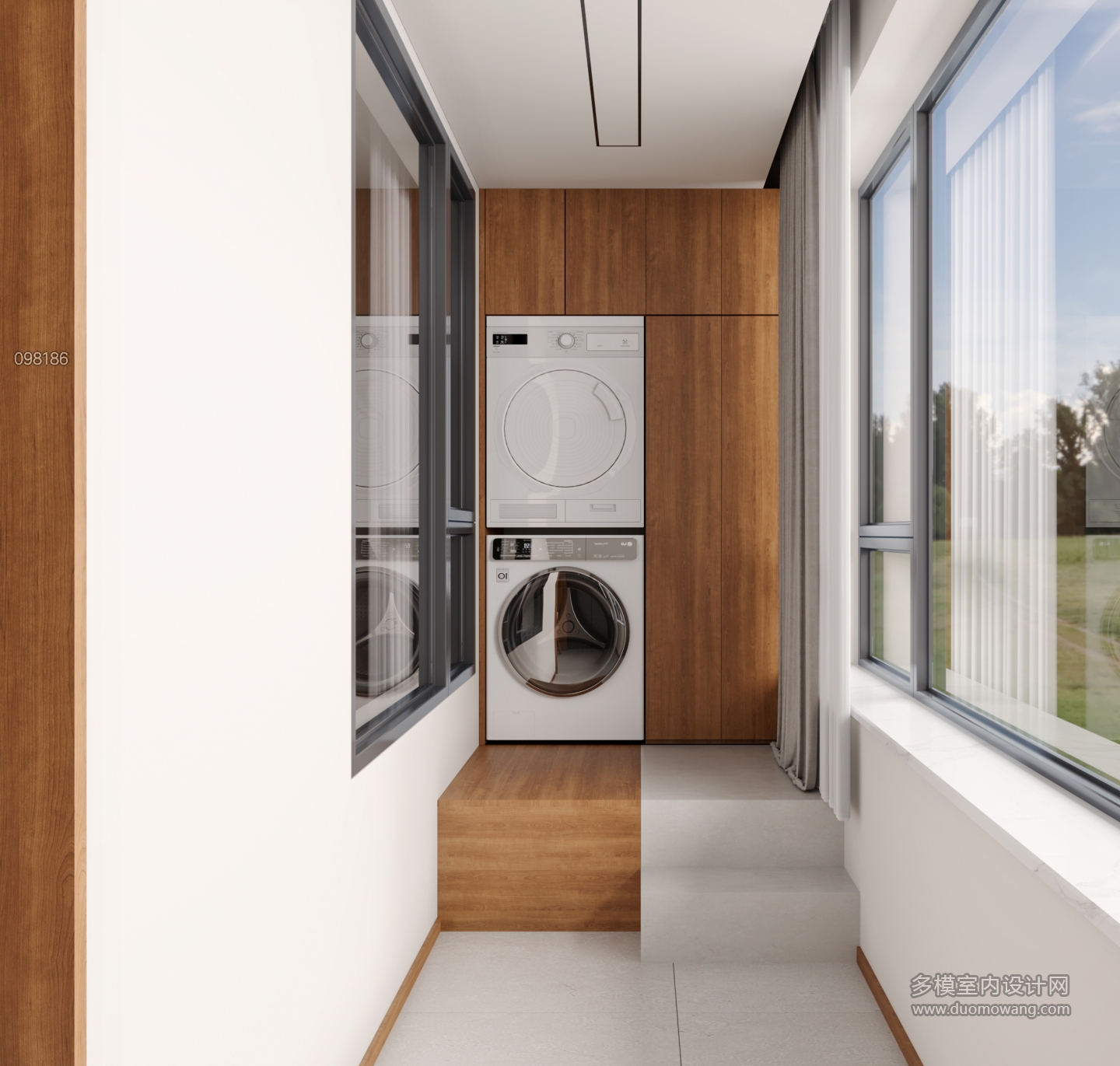 新中式一层阳台