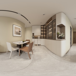 现代客餐厅全景