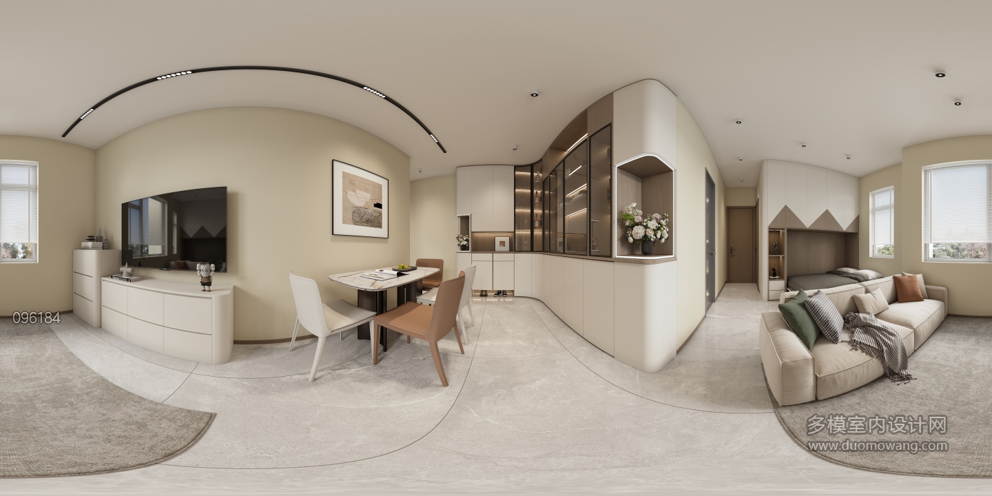 现代客餐厅全景