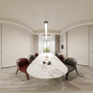 现代轻奢餐厅全景