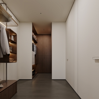 意式衣帽间特写