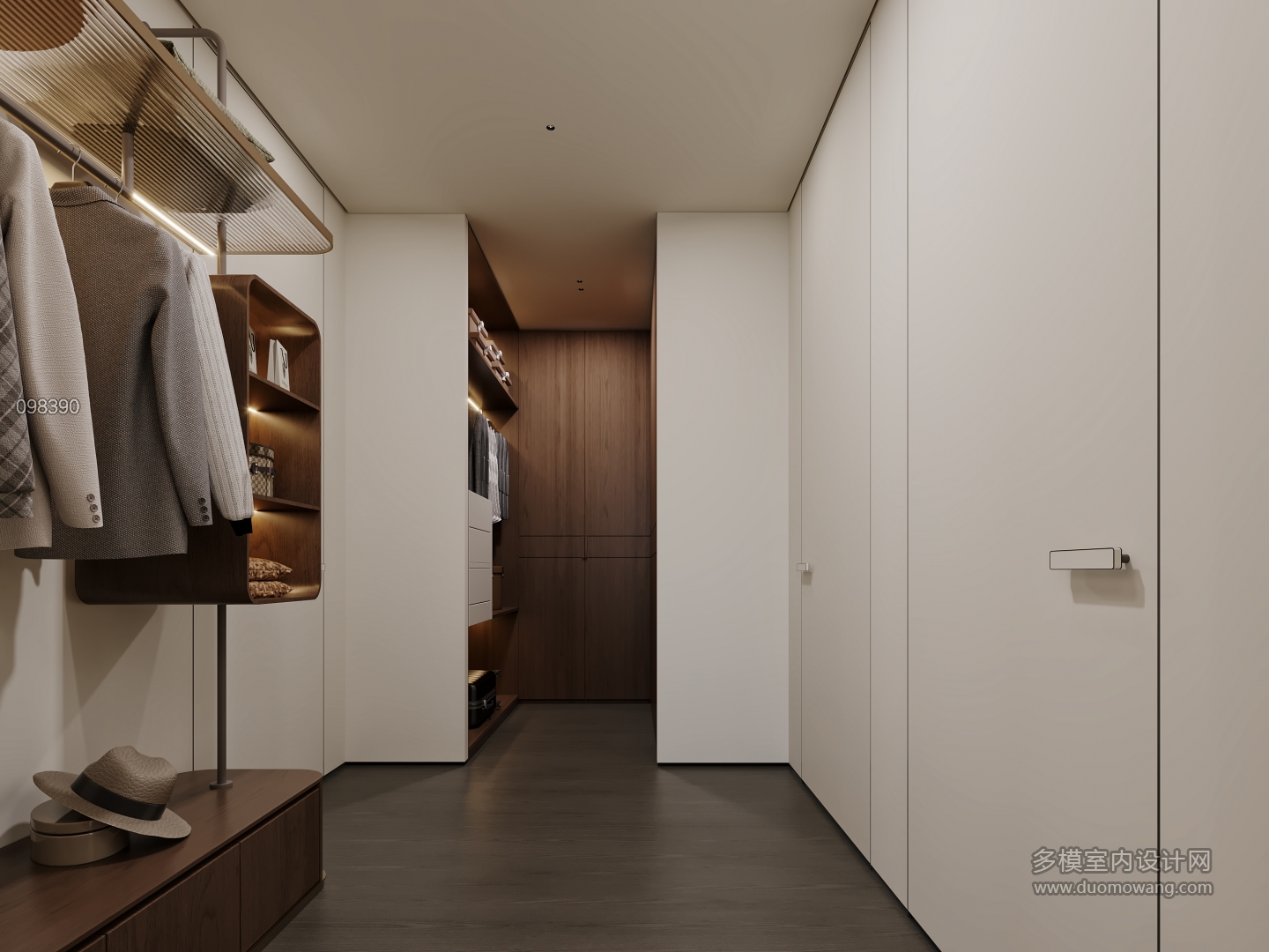 意式衣帽间特写