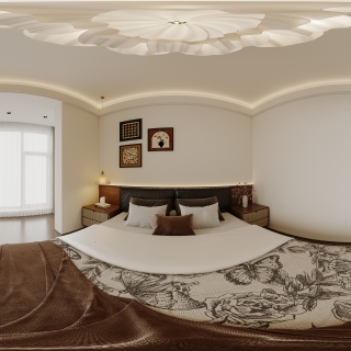 现代中古主卧全景