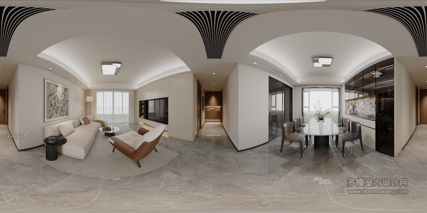 现代客餐厅全景