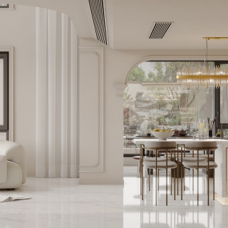 法式一层客餐厅特写