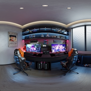 现代电竞房全景