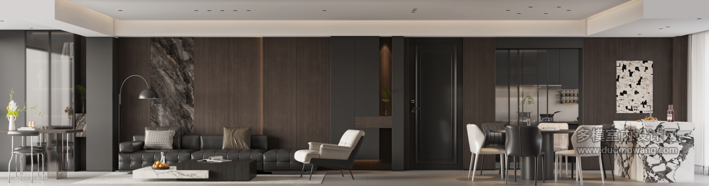 现代客餐厅沙发面