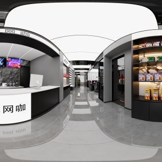 现代蚌埠网咖前台全景