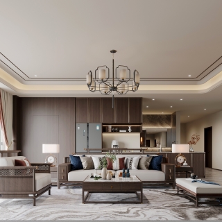 新中式套房客厅