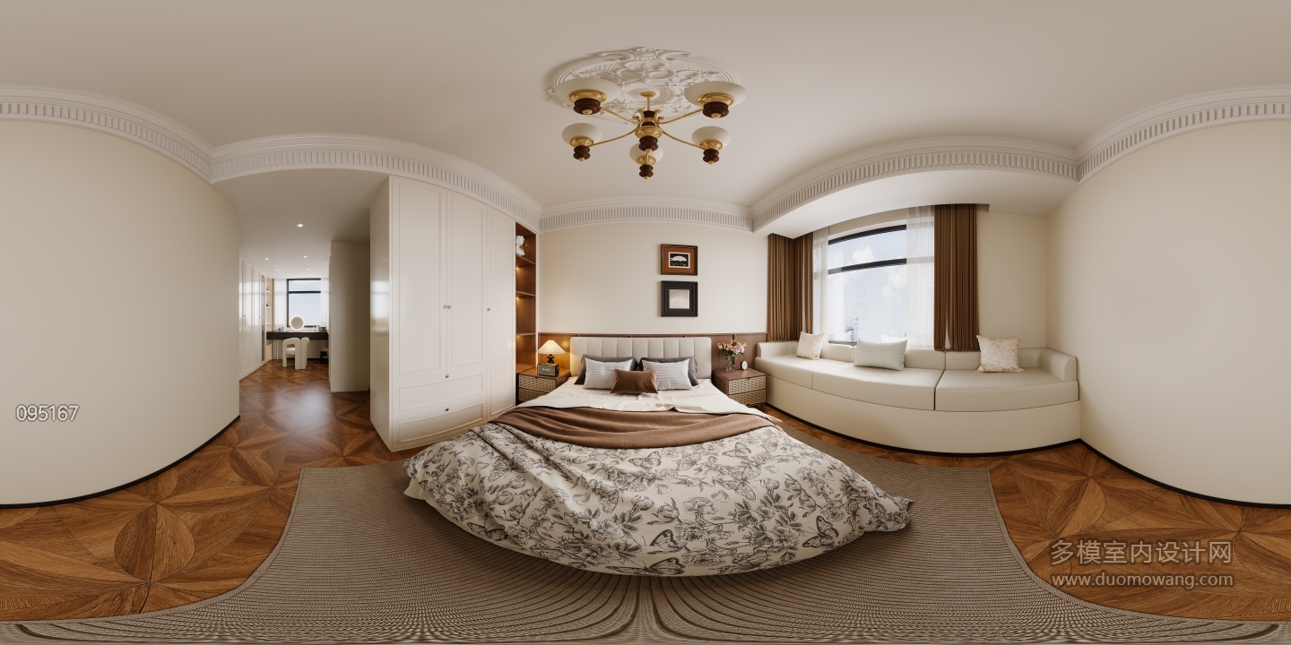 现代中古主卧全景