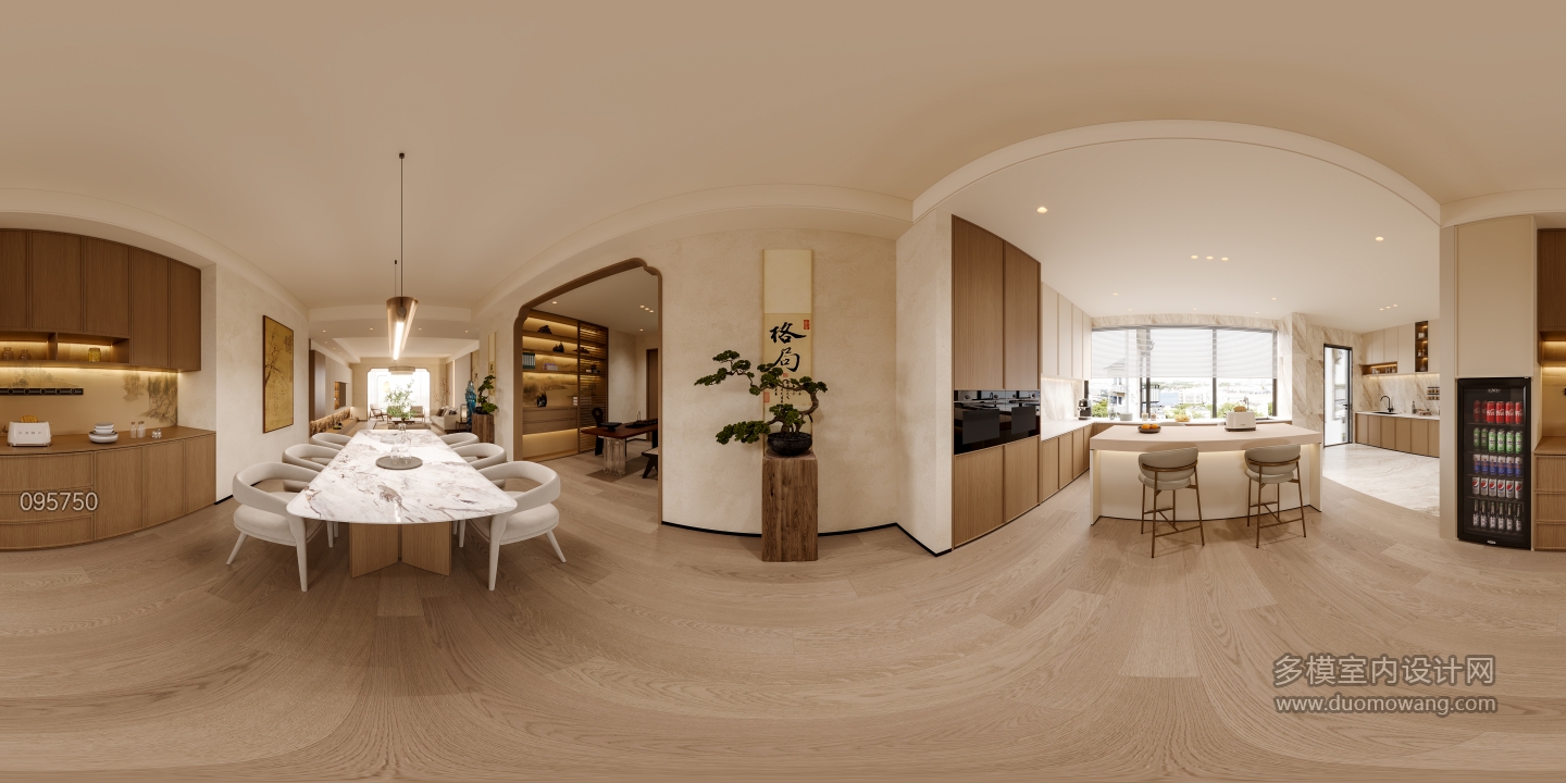 新中式餐厅全景