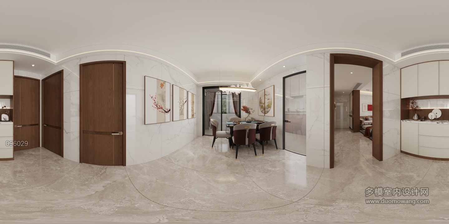 新中式餐厅全景