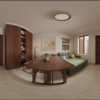 中古风茶室全景