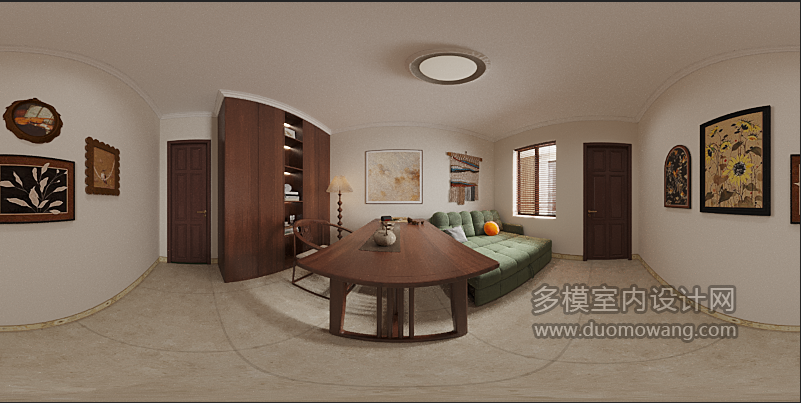 中古风茶室全景