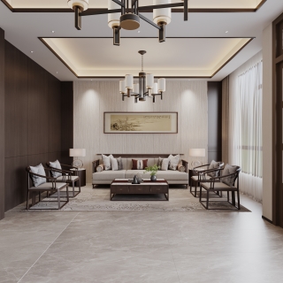 新中式客厅特写 (2)