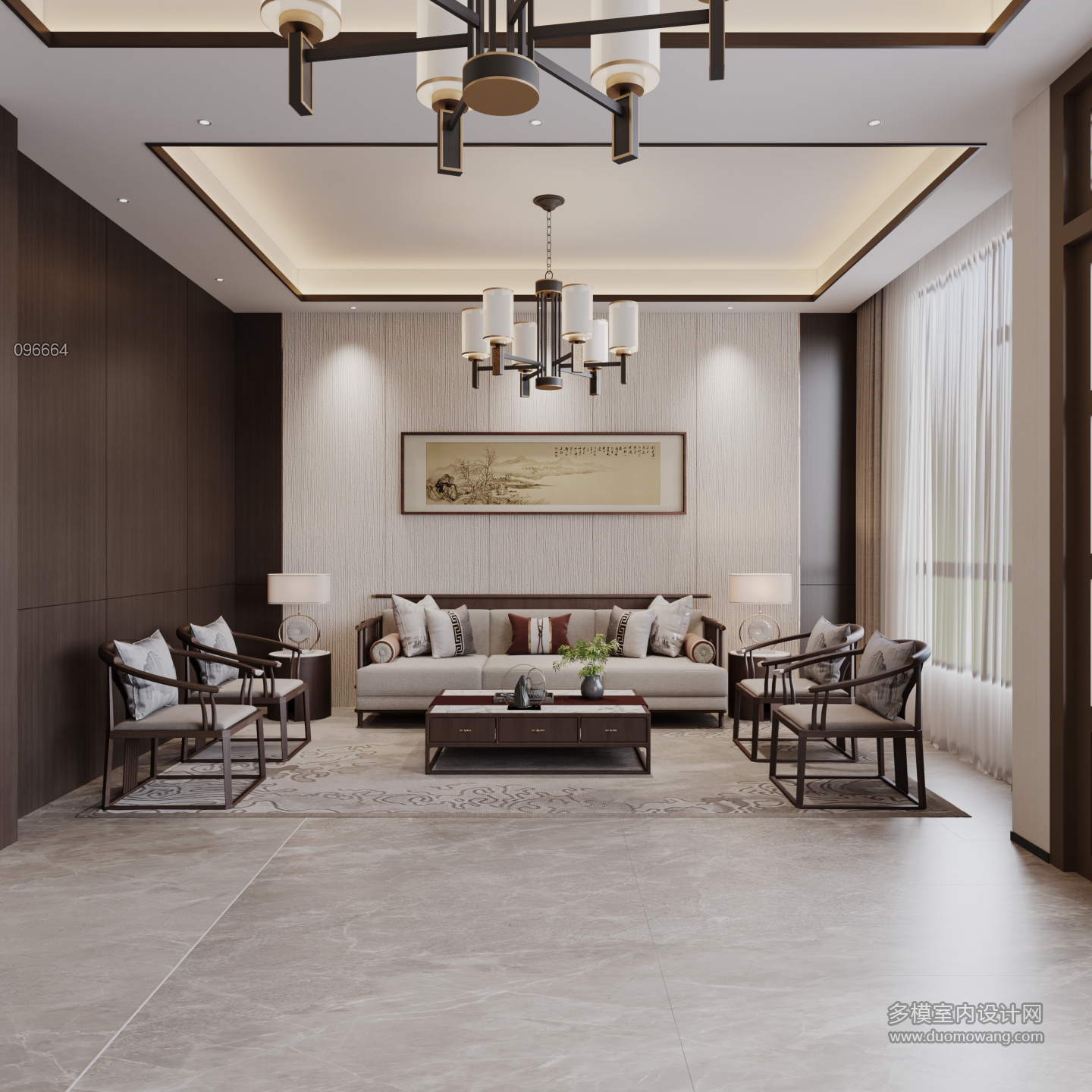 新中式客厅特写 (2)