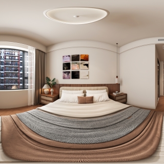 现代中古主卧全景