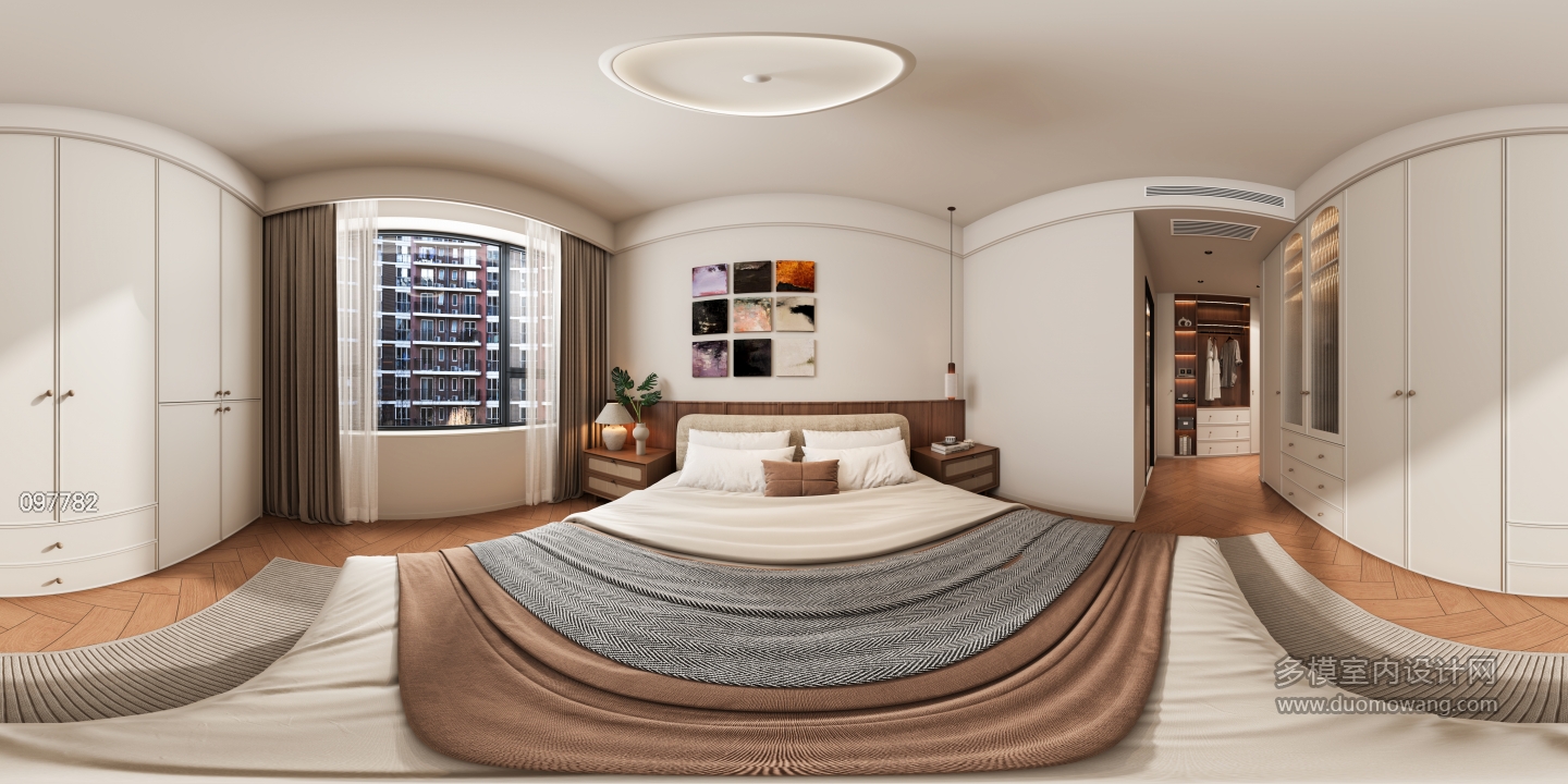 现代中古主卧全景