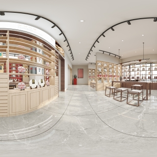 新中式茶叶店品茗区