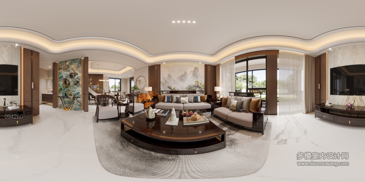 新中式客餐厅全景