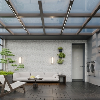 现代轻奢洗衣区特写