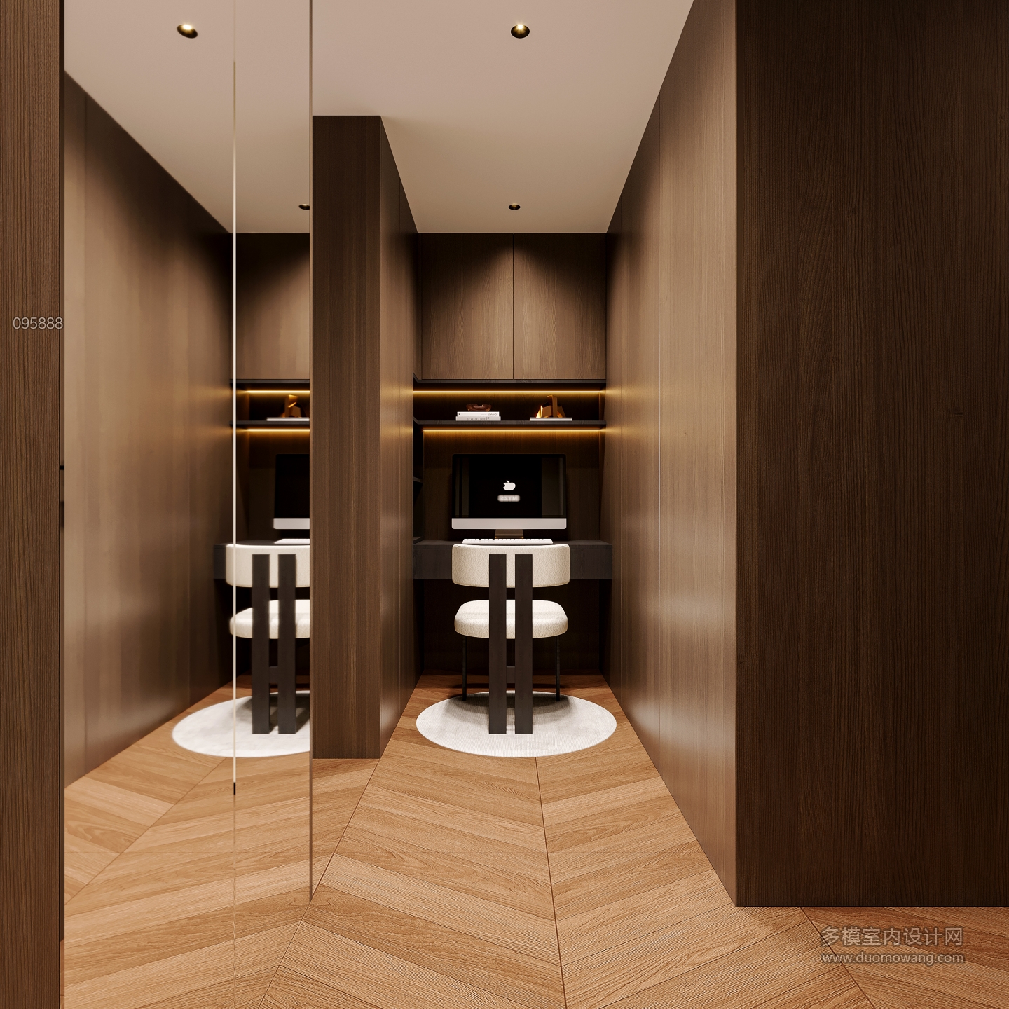 现代大女儿衣帽间透视1