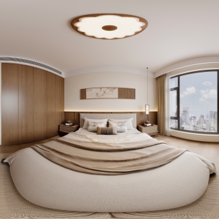 新中式主卧全景