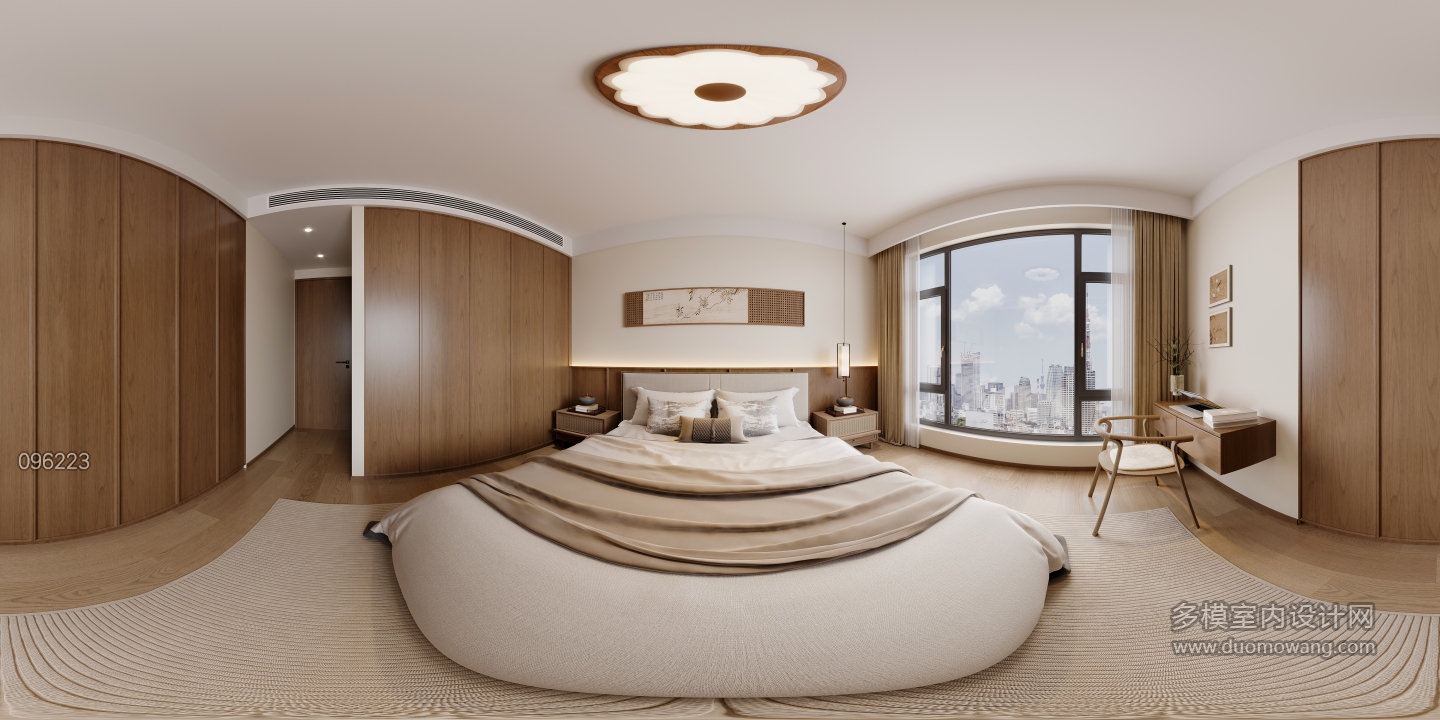 新中式主卧全景