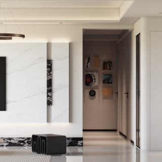 现代客厅电视面