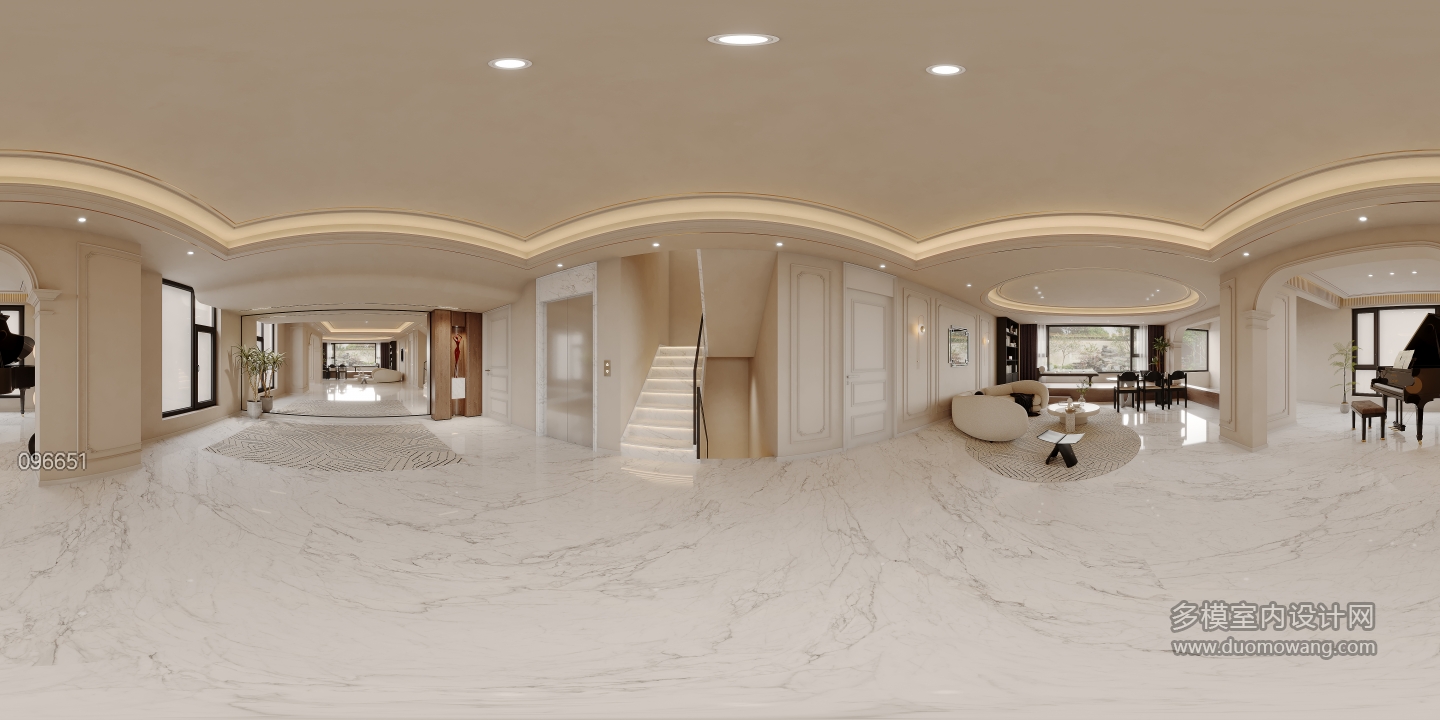 法式负一层楼梯间