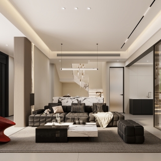 一层意式沙发墙