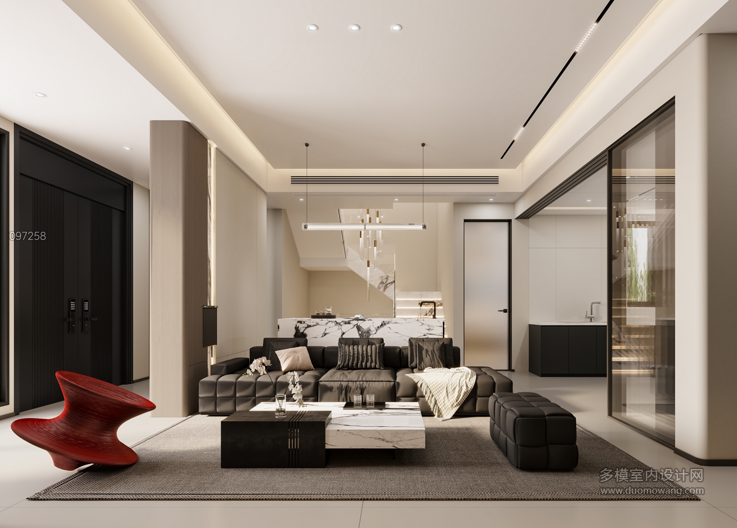 一层意式沙发墙