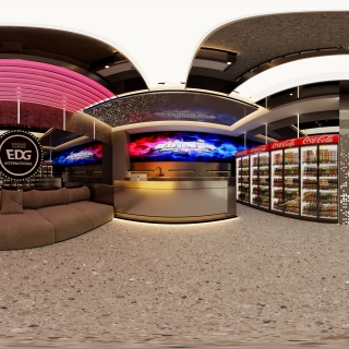 电竞酒店大厅全景