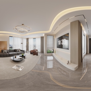 现代客餐厅全景