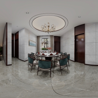 新中式餐厅全景