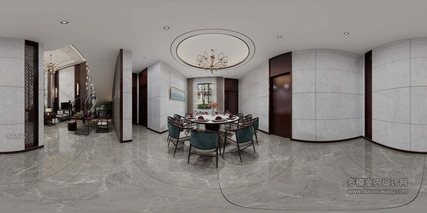 新中式餐厅全景